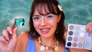 ASMR Mermaid Pampers You ‍️  (makeup, skincare, pampering, ocean ambience)