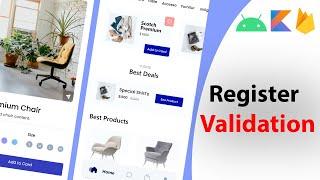 #6 Modern android ecommerce app | Register validation