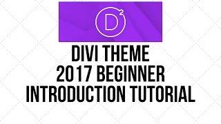Divi Wordpress Theme 2017 Beginner Introduction Tutorial - Elegant Theme's -