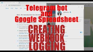 Telegram bot and Google Spreadsheet: creating, webhook, logging