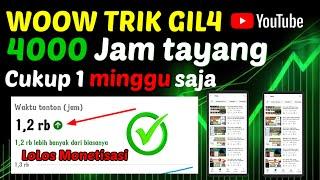 Kejar 4000 jam tayang satu minggu tembus syarat monetisasi youtube