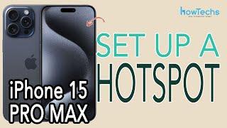 iPhone 15 PRO MAX - How to set up a WiFi Hotspot #iphone14promax  #iphonehotspot
