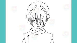 how to draw toph beifong from avatar the last airbender drawing