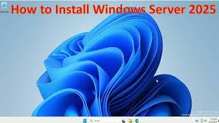 How to install windows server 2025