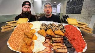 "BEARD MEATS FOOD COULDN'T DO IT" The IMPOSSIBLE Double English Breakfast Challenge