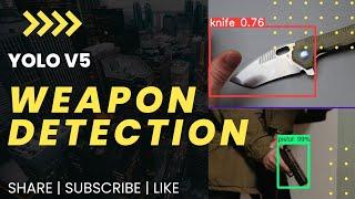 Real time weapon detection || weapon detector using yolov5 ,Python||weapon detection cctv camera