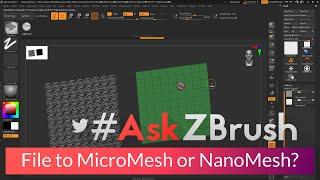 #AskZBrush - "How can I use an imported file with MicroMesh or NanoMesh?"