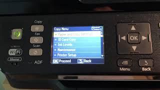 Print network settings on Epson WF-2540 printer