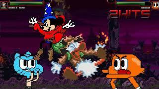 M.U.G.E.N: Mickey Mouse & Donald Duck Vs Gumball & Darwin Watterson