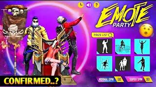 Emote Party Event 100% Confirmed.? Throne Emote Return Event | Free Fire New Event | Ff new event