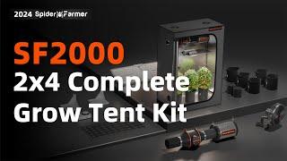 2024 | Spider Farmer SF2000 2×4 Complete Grow Tent Kit | Everything You Need to Get Started