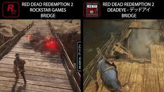 Rockstar Games BRIDGES VS DEADEYE - デッドアイ BRIDGES RED DEAD REDEMPTION 2 COMPARISON EUPHORIA PHYSICS