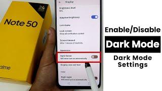 Enable/Disable Dark Mode In Realme Note 50 | Dark Mode Settings