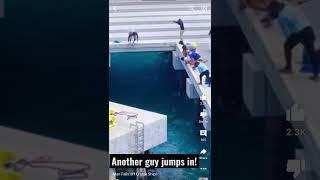 Man Falls From Cruise Ship Into The Water 