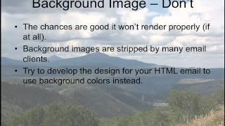 Using Images in Emails