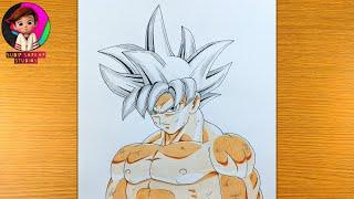 Tutorial: How To Draw Goku's Mastered Ultra Instinct Form! - Step By Step