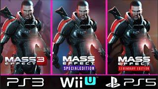 Mass Effect 3 Legendary Edition Graphics Comparison | PS5 vs Wii U vs PS3