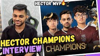 HECTOR CHAMPIONSINTERVIEWCARNIVAL GAMING SAMATVA CHAMPIONS