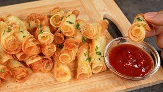 Only 2 Ingredients! Crispy Rolled Potatoes!