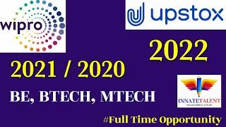 Wipro Elite NTH, UPSTOX Off Campus 2021 | 2022/21/20 | Full Time Role | BE, BTECH, MTECH | Freshers