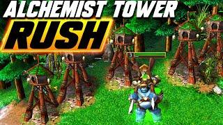 The Unbelievable Alchemist Tower Rush - WC3 - Grubby
