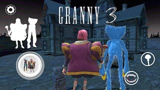 Playing as Angry King and Huggy Wuggy in Granny3 New House | Mod Menu | Door Escape Full Gameplay