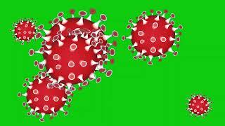 Coronavirus Animation Green Screen | Covid 19 Animation Green Screen | Virus Green Screen Video