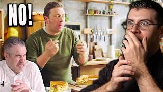 Pro Chef & Vincenzo React... To Jamie Oliver Deep Dish PIZZA?