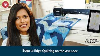 The AllBrands Show | Edge to Edge Quilting on the Aveneer