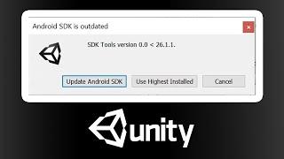 UNITY SDK tool version 0.0 less than 26.1.1 || Android sdk is outdated unity || unity Build Error