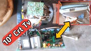 10" Crt Tv কে কে দেখছেন | How To Crt Tv Repair Bangla  || China Tv Sarvising  || Color Television ||