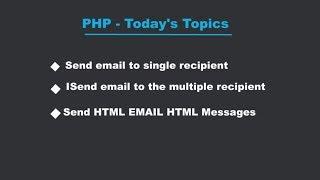 PHP Tutorial | Mail Function | Send Email