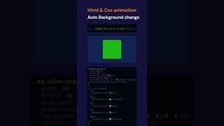 Background Color change animation using Html and Css #html #css #animation