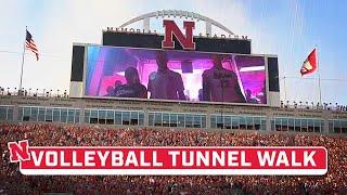 Huskers Volleyball Does the Tunnel Walk at Memorial Stadium | Volleyball Day in Nebraska