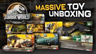 HUGE TOY UNBOXING! New Jurassic World Dino Trackers Wave by Mattel — 4K Review / collectjurassic.com