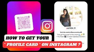 How to get profile card on Instagram | how to get your Instagram profile card | new Instagram update