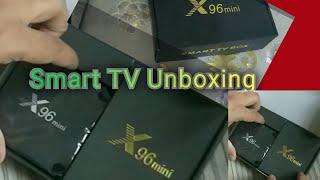 Unboxing  X96mini. Smart Tv Unboxing. X96Mini Android Tv box. Review. Information about Smart tv.