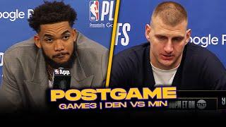 Nuggets/Timberwolves Postgame, Jokic, Murray, KAT, Conley, Coaches Reactions | 2024 WCSF, GM3