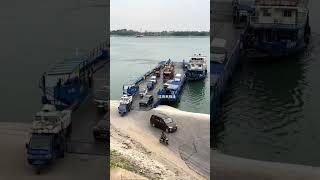 Ferry crossing the river. Safety is the first priority.Short film entertainment #189