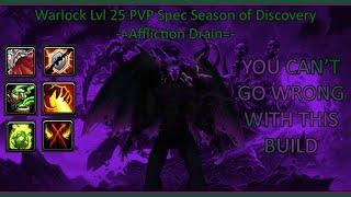 Season of Discovery Affliction Drain PVP Spec LvL 25 #warlockmain    #worldofwarcraftclassic