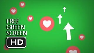 Free Green Screen - Facebook Reaction Love Floating