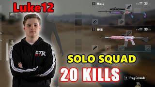 STK Luke12 - 20 KILLS - SOLO SQUAD - M416 + Mini14 - PUBG