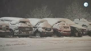 Prato Nevoso, tempesta di neve nella notte