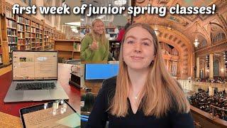first week of classes at yale vlog! | junior spring semester ft. new classes, friends, & travel