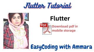 Download PDF file in flutter | Download file from url & Save to phones storage
