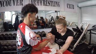 John Luo ARMWRESTLING with Ontario Team ft. Ursula, Miguel, and JW