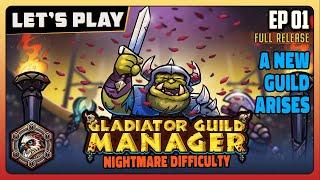 Gladiator Guild Manager | EP01 | Game Play | Let's Try | A Strategic Autobattler Arena Sim