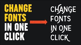 How to QUICK CHANGE FONTS Illustrator Tutorial