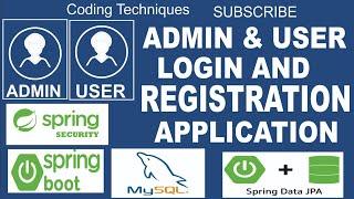 Admin and User Registration and Login Application with Spring Data JPA and MySQL Database