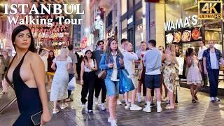 Istanbul Türkiye Nightlife, Istiklal Street, Taksim Square 4K Walking Tour